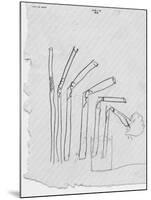 Sketch of Flexible Straw, circa late 1930s; Archives Center, NMAH-null-Mounted Art Print