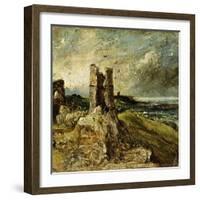 Sketch of Hadleigh Castle (Recto) (Oil on Millboard)-John Constable-Framed Premium Giclee Print