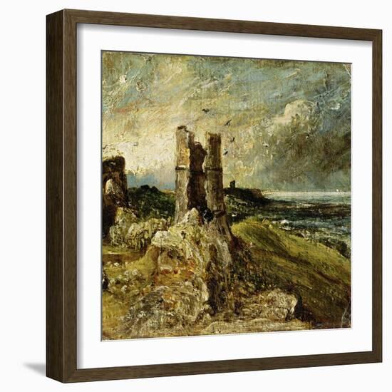 Sketch of Hadleigh Castle (Recto) (Oil on Millboard)-John Constable-Framed Premium Giclee Print