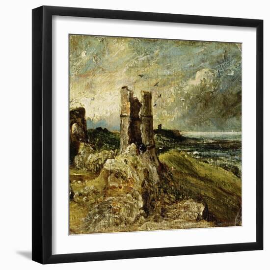 Sketch of Hadleigh Castle (Recto) (Oil on Millboard)-John Constable-Framed Premium Giclee Print