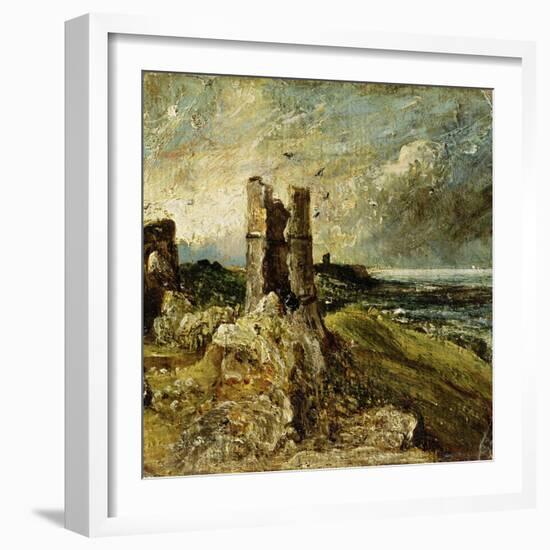 Sketch of Hadleigh Castle (Recto) (Oil on Millboard)-John Constable-Framed Premium Giclee Print