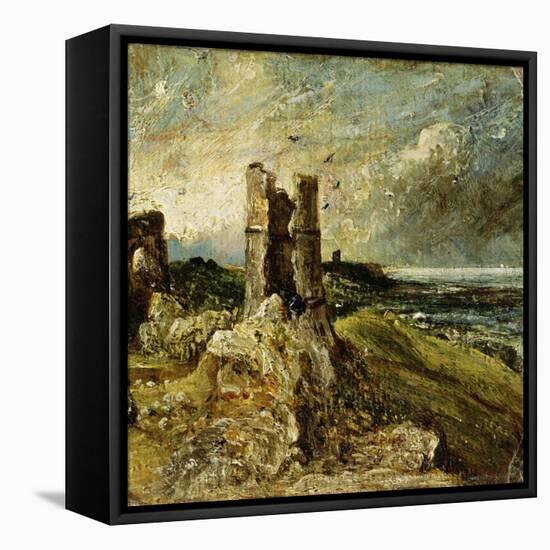Sketch of Hadleigh Castle (Recto) (Oil on Millboard)-John Constable-Framed Stretched Canvas