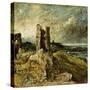 Sketch of Hadleigh Castle (Recto) (Oil on Millboard)-John Constable-Stretched Canvas