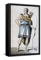 Sketch of Hippolytus' Costume for Phaedra-Jean Racine-Framed Stretched Canvas