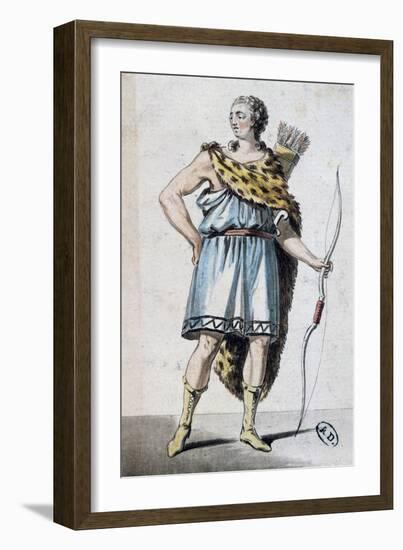Sketch of Hippolytus' Costume for Phaedra-Jean Racine-Framed Giclee Print