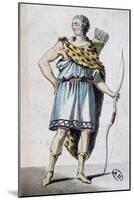 Sketch of Hippolytus' Costume for Phaedra-Jean Racine-Mounted Giclee Print