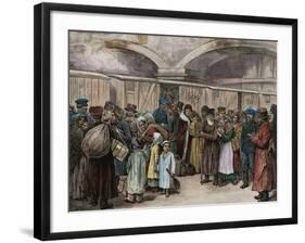 Sketch of Jews Being Ordered from their Homeland in Russia by B. Baruch-null-Framed Giclee Print