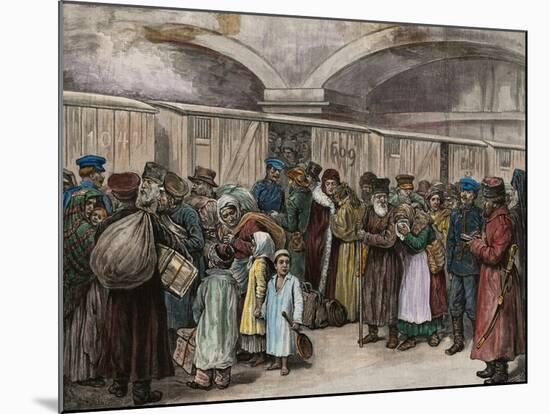 Sketch of Jews Being Ordered from their Homeland in Russia by B. Baruch-null-Mounted Giclee Print