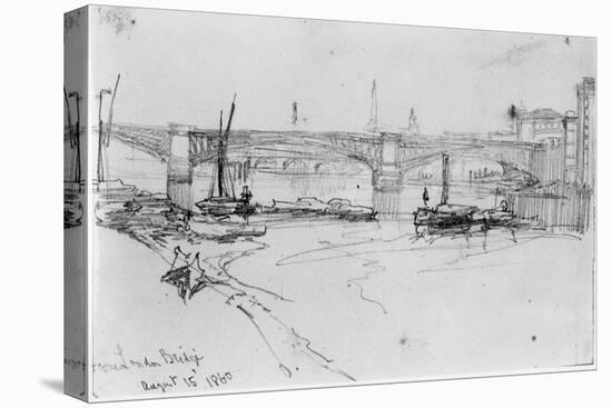 Sketch of London Bridge, 1860-George The Elder Scharf-Stretched Canvas