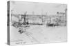 Sketch of London Bridge, 1860-George The Elder Scharf-Stretched Canvas