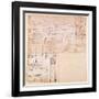 Sketch of Marble Blocks for Statues with Notes-Michelangelo Buonarroti-Framed Giclee Print