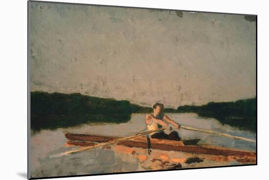 Sketch of Max Schmitt in a Single Scull, C.1870 (Oil on Canvas)-Thomas Cowperthwait Eakins-Mounted Giclee Print