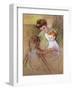 Sketch of Mother and Daughter Looking at the Baby-Mary Cassatt-Framed Giclee Print