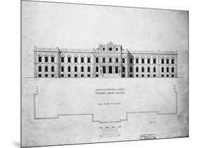 Sketch of Principal Front, Proposed Library Building-John Fraser-Mounted Giclee Print