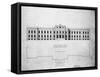 Sketch of Principal Front, Proposed Library Building-John Fraser-Framed Stretched Canvas