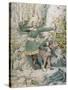 Sketch of Robin Hood, 1852 (W/C over Graphite on Paper)-Richard Dadd-Stretched Canvas