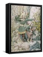 Sketch of Robin Hood, 1852 (W/C over Graphite on Paper)-Richard Dadd-Framed Stretched Canvas