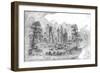 Sketch of Ruined Abbey-null-Framed Art Print