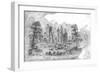 Sketch of Ruined Abbey-null-Framed Art Print