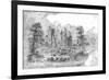 Sketch of Ruined Abbey-null-Framed Premium Giclee Print