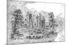 Sketch of Ruined Abbey-null-Mounted Premium Giclee Print