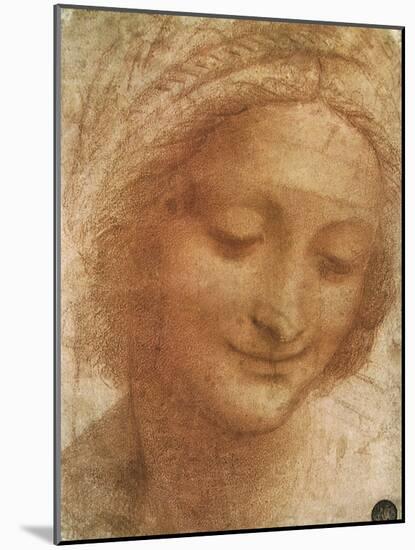 Sketch of Saint Anne, 1500-Leonardo da Vinci-Mounted Giclee Print