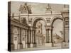 Sketch of Set Design-Alessandro Sanquirico-Stretched Canvas