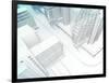 Sketch of the Business Center-Aexandr-Framed Art Print