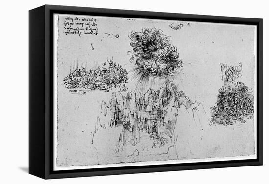 Sketch of the Last Judgement, Late 15th or Early 16th Century-Leonardo da Vinci-Framed Stretched Canvas