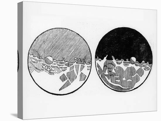 Sketch of the Moon by Galileo Galilei, C1635-Galileo Galilei-Stretched Canvas