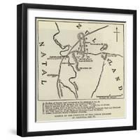 Sketch of the Positions of the Forces Engaged at Isandula, 22 January-null-Framed Giclee Print