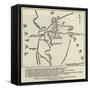 Sketch of the Positions of the Forces Engaged at Isandula, 22 January-null-Framed Stretched Canvas