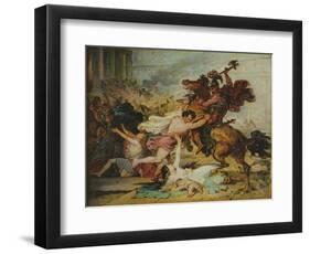 Sketch of the Ransack of Jerusalem by the Romans, 1824 (Oil on Canvas)-Francois Joseph Heim-Framed Giclee Print