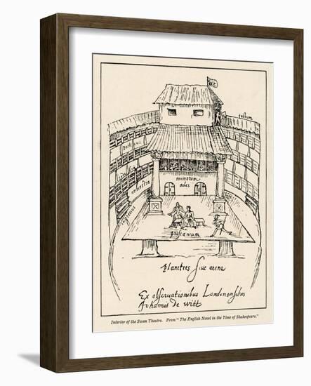 Sketch of the Swan Theatre in London-Johann De Witt-Framed Art Print