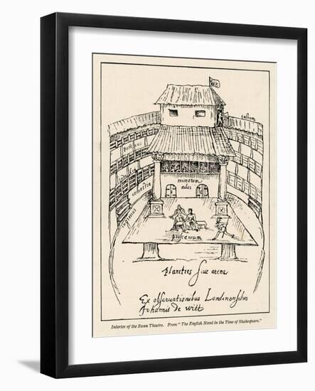 Sketch of the Swan Theatre in London-Johann De Witt-Framed Art Print