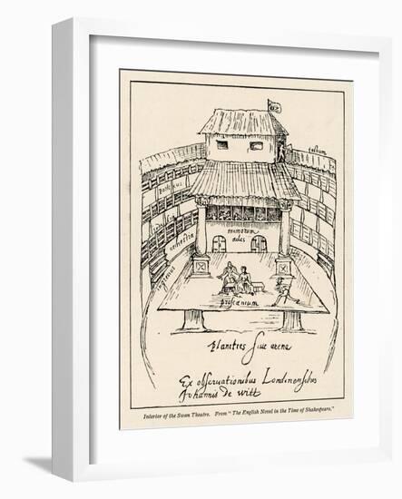 Sketch of the Swan Theatre in London-Johann De Witt-Framed Art Print