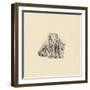 'Sketch of Three Figures', c1480 (1945)-Leonardo Da Vinci-Framed Giclee Print