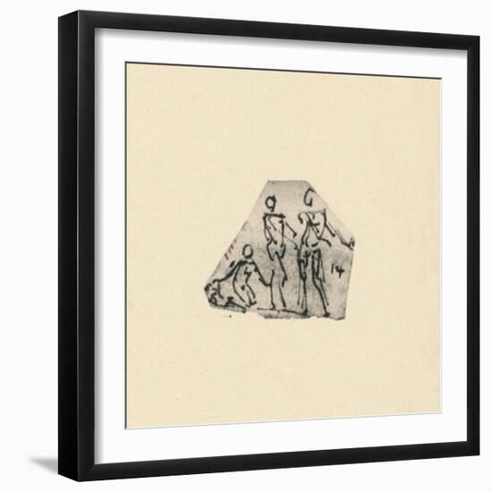 'Sketch of Three Figures', c1480 (1945)-Leonardo Da Vinci-Framed Giclee Print