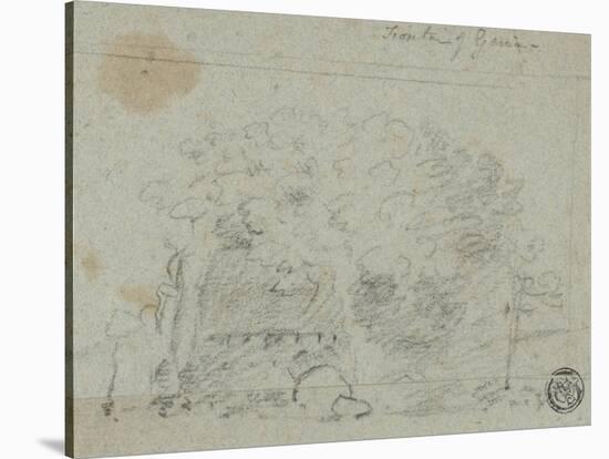 Sketch of Trees Near Bridge-Richard Wilson-Stretched Canvas