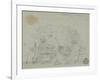 Sketch of Trees Near Bridge-Richard Wilson-Framed Giclee Print