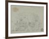 Sketch of Trees Near Bridge-Richard Wilson-Framed Giclee Print