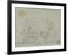 Sketch of Trees Near Bridge-Richard Wilson-Framed Giclee Print