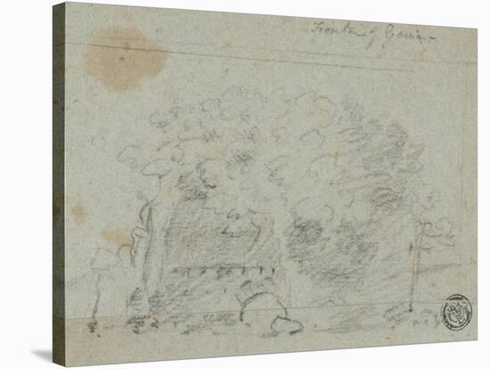 Sketch of Trees Near Bridge-Richard Wilson-Stretched Canvas