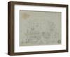 Sketch of Trees Near Bridge-Richard Wilson-Framed Giclee Print