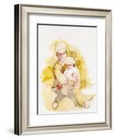 Sketch of Two Children, C.1852-Richard Redgrave-Framed Giclee Print