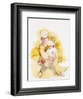 Sketch of Two Children, C.1852-Richard Redgrave-Framed Giclee Print