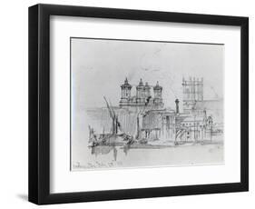 Sketch of Westminster, 1860-George The Elder Scharf-Framed Giclee Print