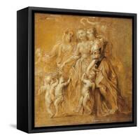 Sketch of Women with Putti-Peter Paul Rubens-Framed Stretched Canvas