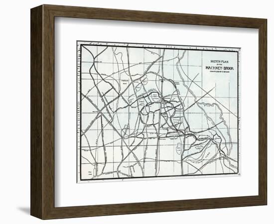 Sketch Plan of the Hackney Brook, Compiled by E. Bolus-null-Framed Giclee Print