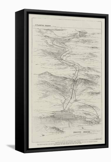Sketch-Plan of the Panama Ship Canal-null-Framed Stretched Canvas